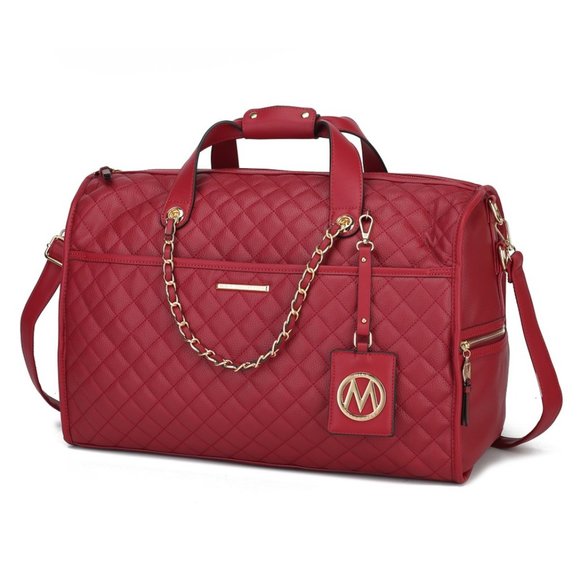 MKF Collection Handbags - MKF Collection Lexie Vegan Leather Duffle by Mia K. RED